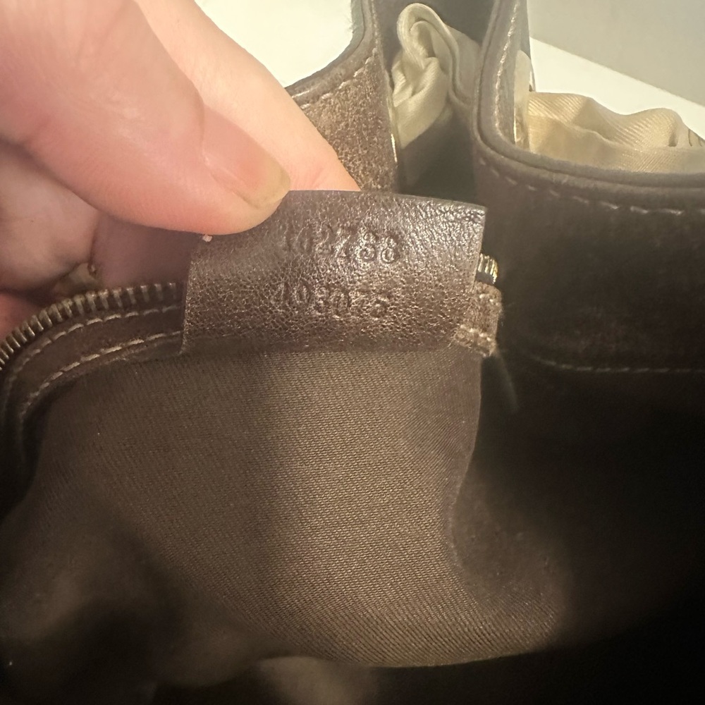 GUCCI VINTAGE POSITANO MONOGRAMMED LEATHER TOTE - Picture 9 of 10